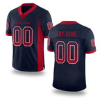 Custom Navy Red-White Drift Fashion Football Jersey