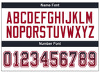 Custom Navy Red-White Drift Fashion Football Jersey photo 4