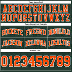 Custom Hunter Green Orange-White Authentic Throwback Basketball Shorts photo 2