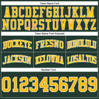 Custom Hunter Green Gold-White Authentic Throwback Basketball Shorts photo 2