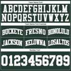 Custom Hunter Green White-Gray Authentic Throwback Basketball Shorts photo 2
