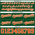 Custom Hunter Green Orange-White Authentic Throwback Basketball Shorts photo 2