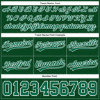 Custom Hunter Green Kelly Green-White Authentic Throwback Basketball Shorts photo 2