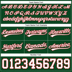 Custom Hunter Green White-Red Authentic Basketball Shorts photo 3