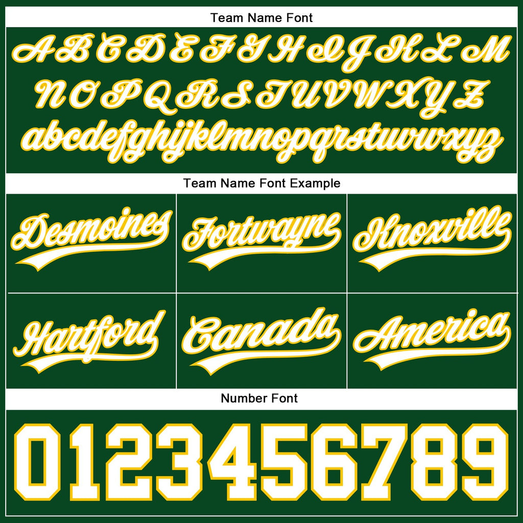 Custom Hunter Green White-Yellow Authentic Basketball Shorts photo 3