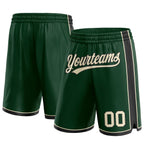 Custom Hunter Green Cream-Black Authentic Basketball Shorts photo 1