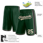 Custom Hunter Green Cream-Black Authentic Basketball Shorts photo 2