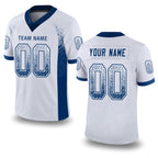 Custom White Royal Drift Fashion Football Jersey