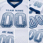 Custom White Royal Drift Fashion Football Jersey detail
