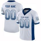 custom white royal mesh drift fashion football jersey indianapolism0127