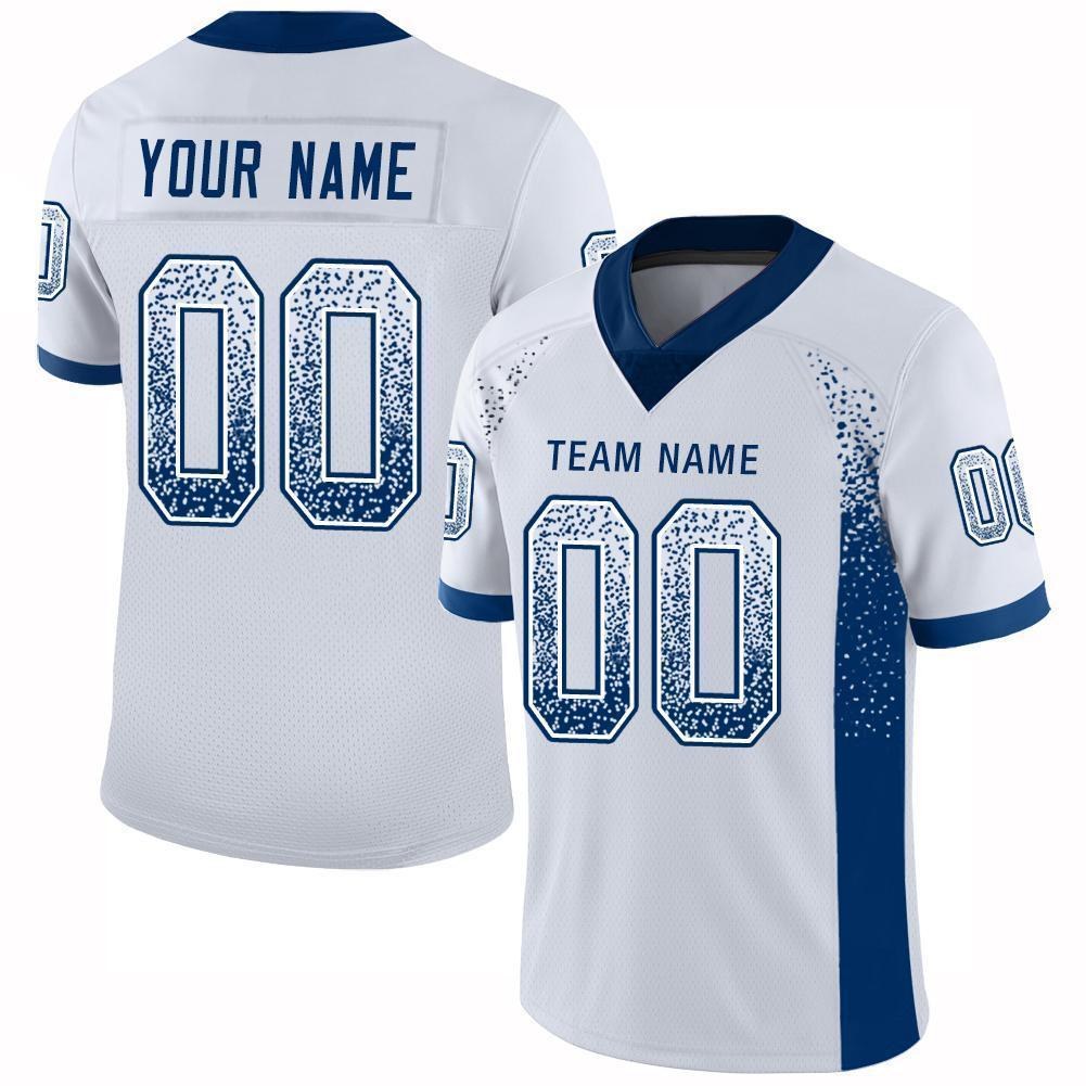 custom white royal mesh drift fashion football jersey indianapolism0127