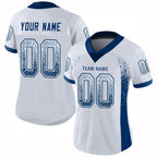 custom white royal mesh drift fashion football jersey indianapolism0127