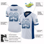 Custom White Royal Drift Fashion Football Jersey photo 1