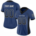 Custom Royal Black-White Drift Fashion Football Jersey photo 2