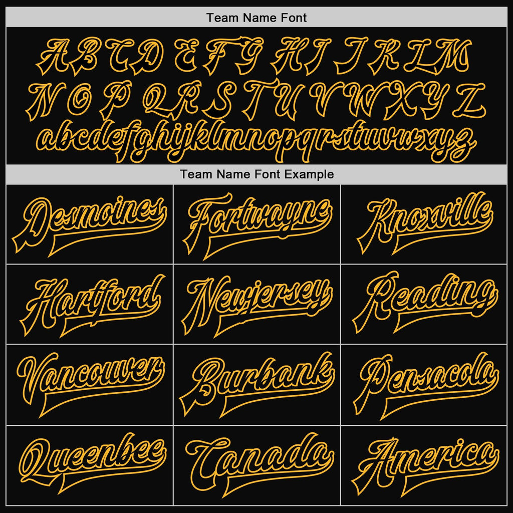 Custom Black Black-Gold Bomber Full-Snap Varsity Letterman Jacket photo 6