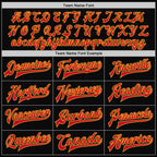 Custom Black Red-Gold Bomber Full-Snap Varsity Letterman Jacket photo 6