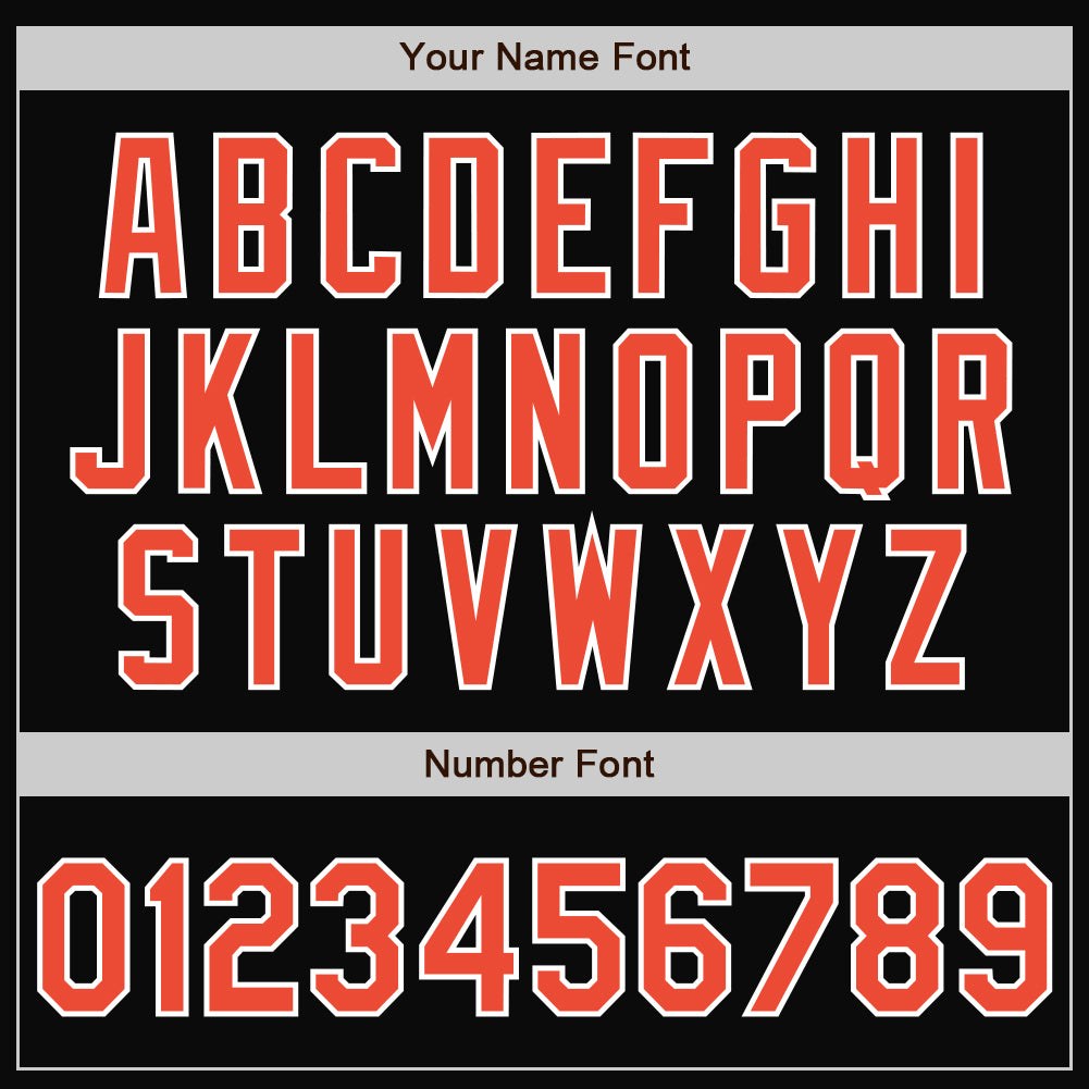 Custom Black Orange-White Bomber Full-Snap Varsity Letterman Jacket photo 7