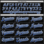 Custom Black Royal-White Bomber Full-Snap Varsity Letterman Jacket photo 6