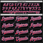 Custom Black Royal White-Red Bomber Full-Snap Varsity Letterman Jacket photo 5
