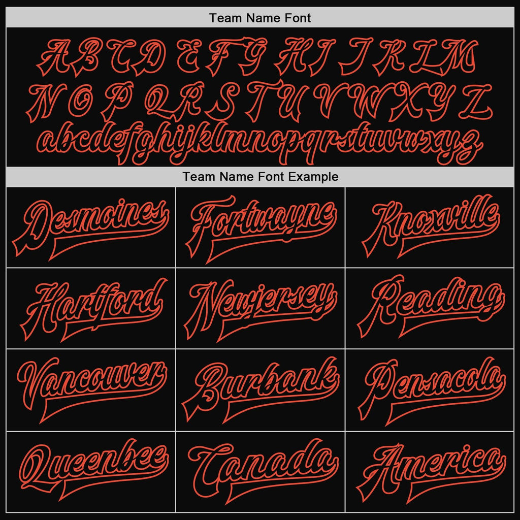 Custom Black Black-Orange Bomber Full-Snap Varsity Letterman Jacket photo 6