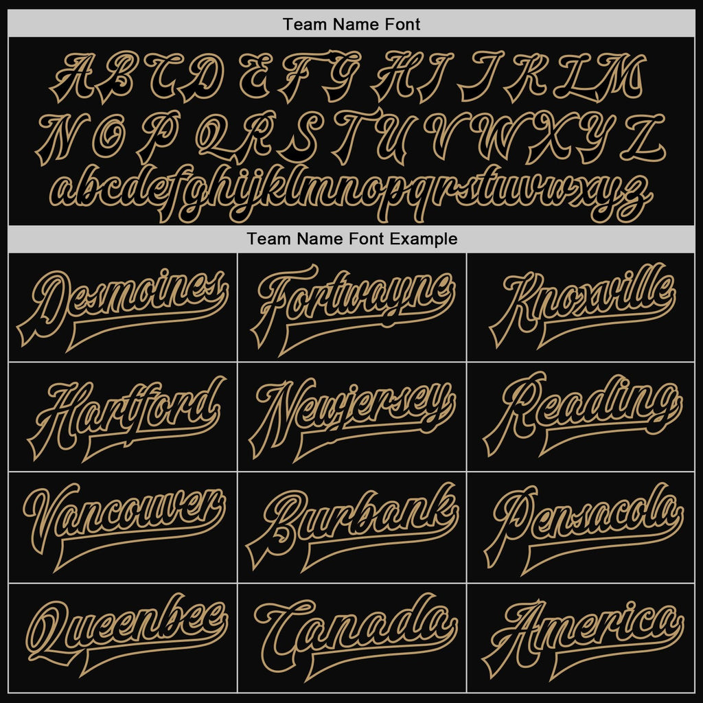 Custom Black Black-Old Gold Bomber Full-Snap Varsity Letterman Jacket photo 6