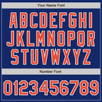 Custom Royal Orange-White Bomber Full-Snap Varsity Letterman Jacket photo 7