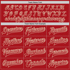 Custom Red Red-Cream Bomber Full-Snap Varsity Letterman Jacket photo 6