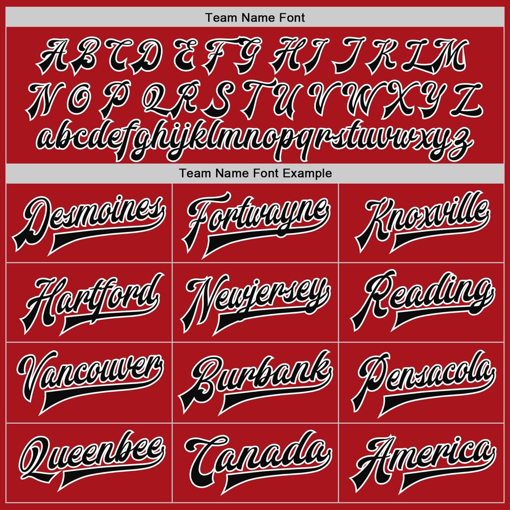 Custom Red Black-White Bomber Full-Snap Varsity Letterman Jacket photo 6