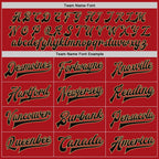 Custom Red Black-Old Gold Bomber Full-Snap Varsity Letterman Jacket photo 5