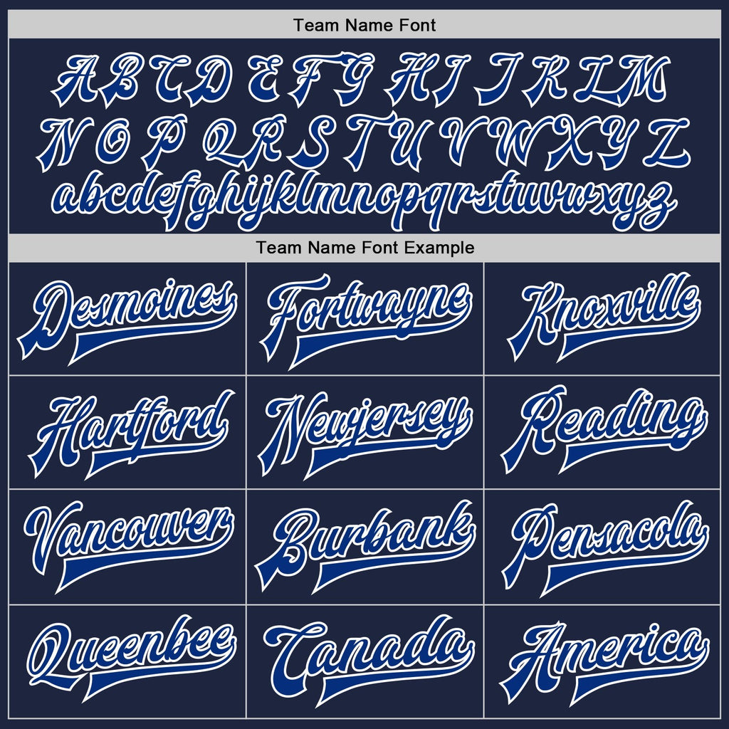 Custom Navy Royal-White Bomber Full-Snap Varsity Letterman Jacket photo 6