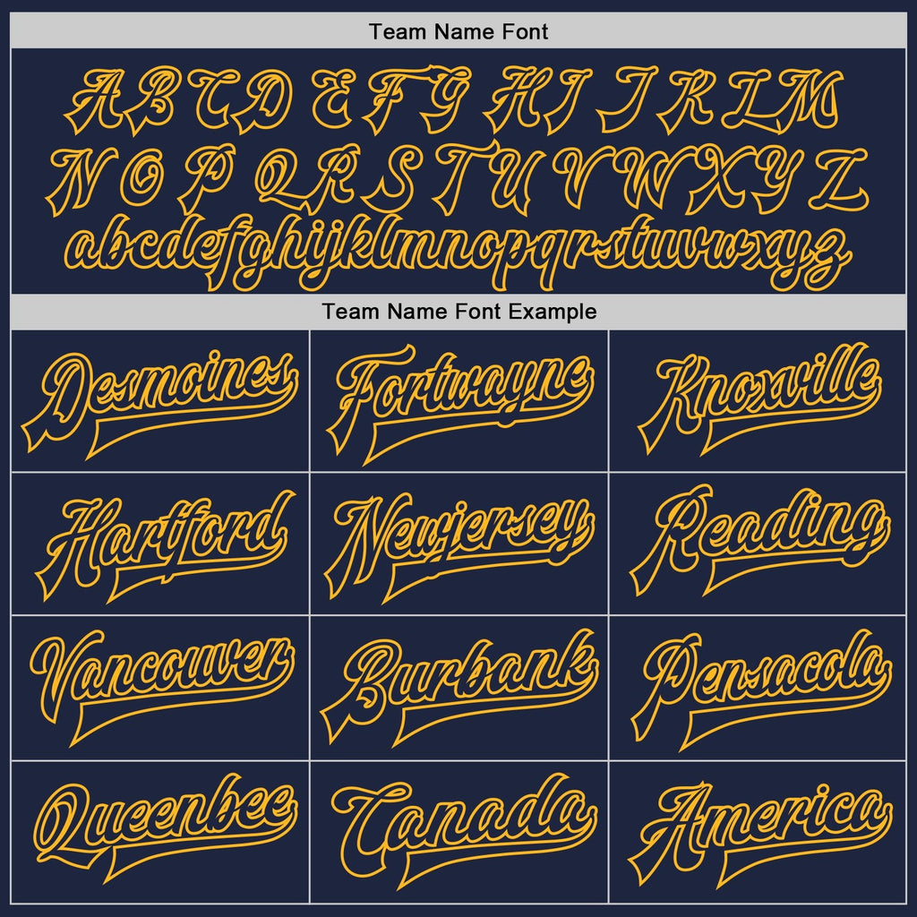 Custom Navy Navy-Gold Bomber Full-Snap Varsity Letterman Jacket photo 6