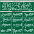 Custom Kelly Green Kelly Green-White Bomber Full-Snap Varsity Letterman Jacket photo 6