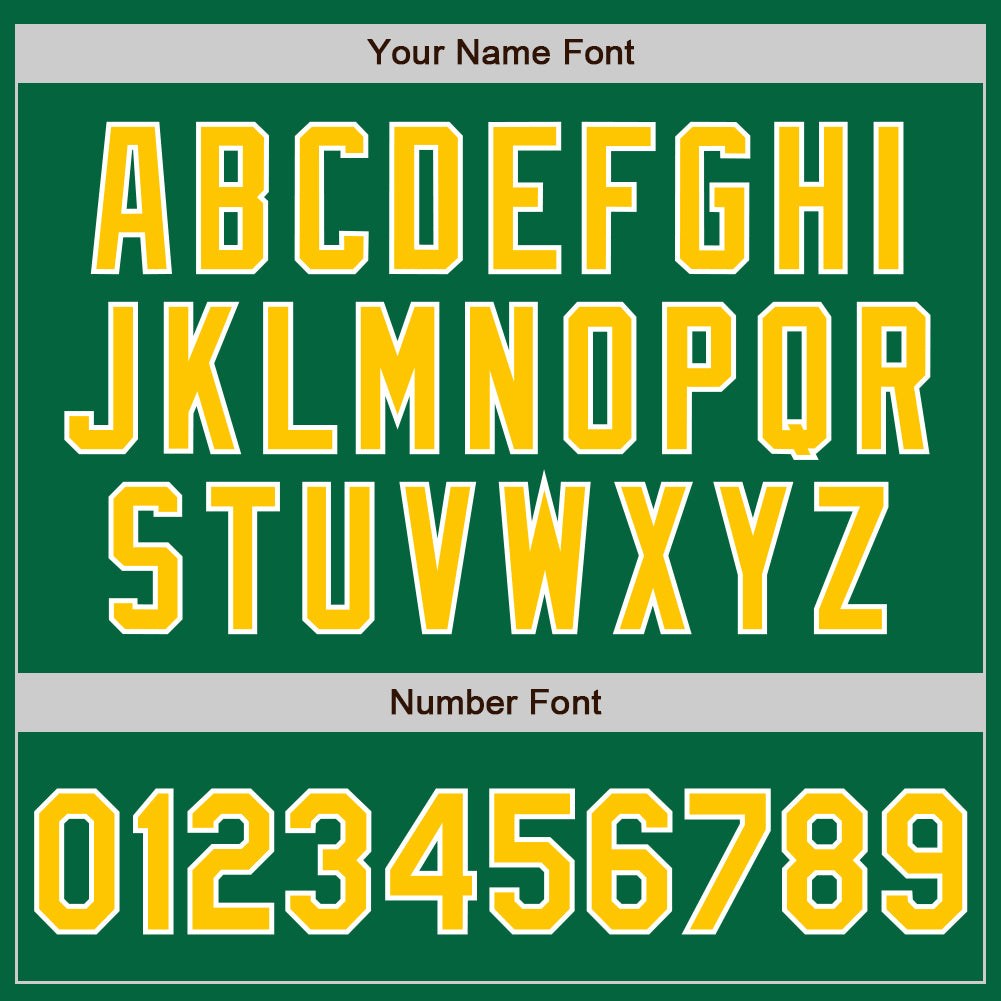 Custom Kelly Green Gold-White Bomber Full-Snap Varsity Letterman Jacket photo 7