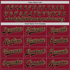 Custom Crimson Black-Old Gold Bomber Full-Snap Varsity Letterman Jacket photo 5