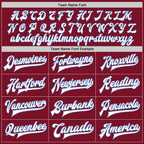 Custom Crimson White-Light Blue Bomber Full-Snap Varsity Letterman Jacket photo 5