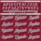 Custom Crimson Gray-White Bomber Full-Snap Varsity Letterman Jacket photo 6