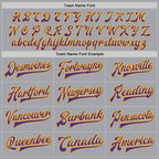 Custom Gray Purple-Gold Bomber Full-Snap Varsity Letterman Jacket photo 6