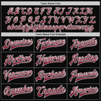 Custom Black Crimson-White Bomber Full-Snap Varsity Letterman Two Tone Jacket photo 6