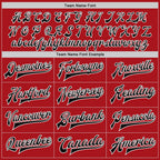 Custom Red Black-White Bomber Full-Snap Varsity Letterman Two Tone Jacket photo 6