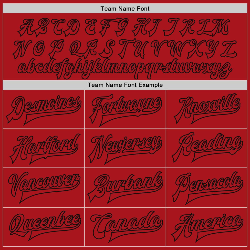 Custom Red Red-Black Bomber Full-Snap Varsity Letterman Two Tone Jacket photo 6