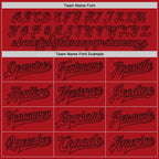 Custom Red Red-Black Bomber Full-Snap Varsity Letterman Two Tone Jacket photo 6