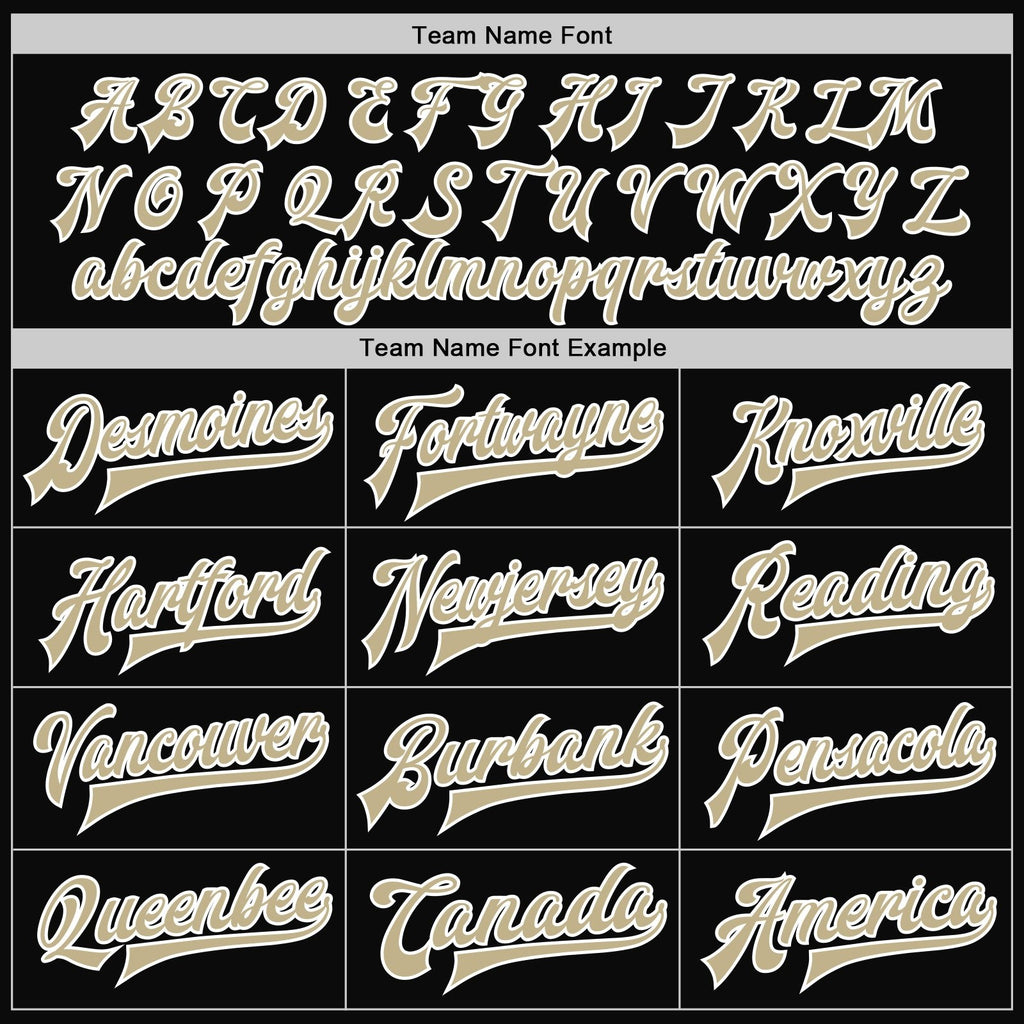 Custom Black Vegas Gold-White Bomber Full-Snap Varsity Letterman Jacket photo 5