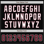 Custom Black Crimson-White Bomber Full-Snap Varsity Letterman Jacket photo 6