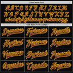 Custom Black Burgundy-Gold Bomber Full-Snap Varsity Letterman Jacket photo 6