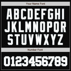 Custom Black White-Silver Bomber Full-Snap Varsity Letterman Jacket photo 6