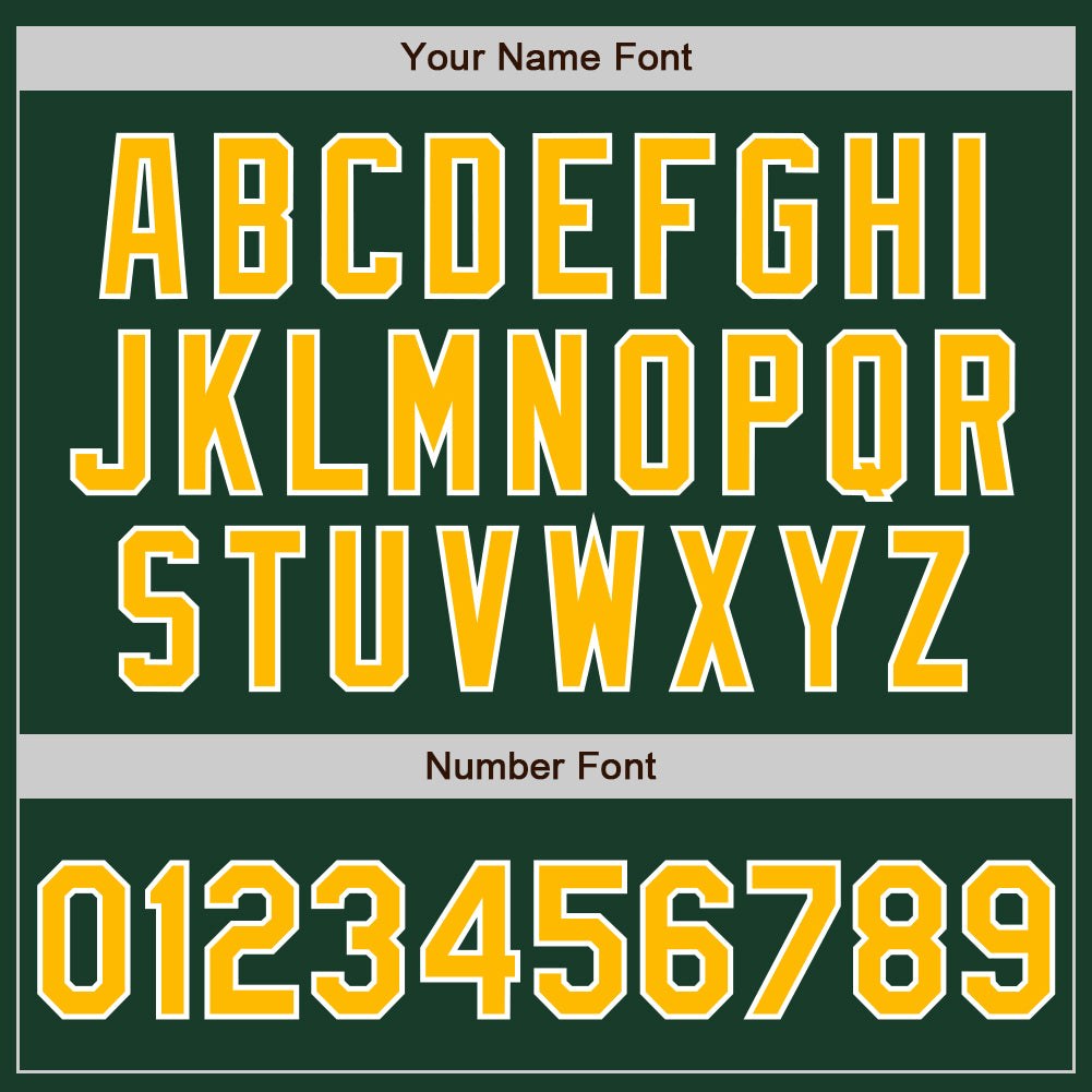 Custom Green Gold-White Bomber Full-Snap Varsity Letterman Jacket photo 7