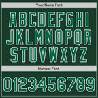 Custom Green Kelly Green-White Bomber Full-Snap Varsity Letterman Jacket photo 7