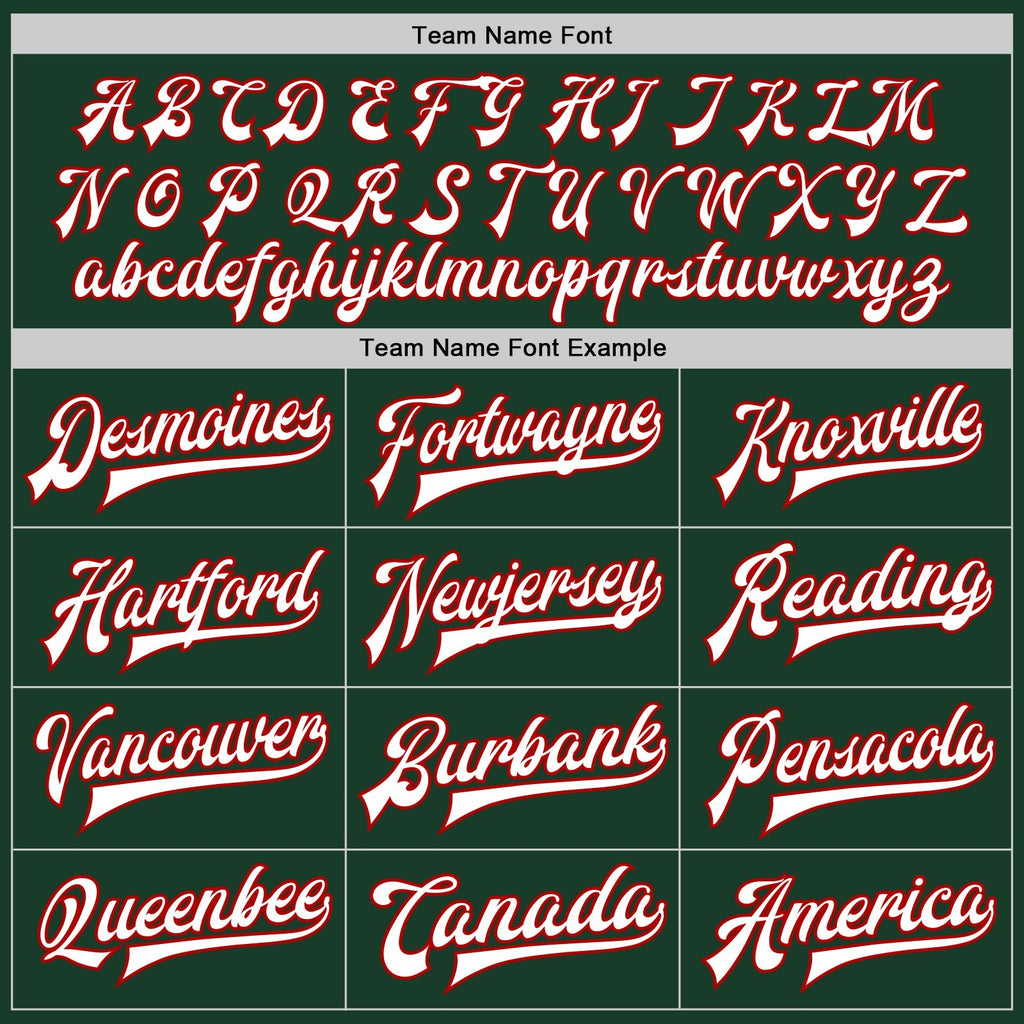 Custom Green White-Red Bomber Full-Snap Varsity Letterman Jacket photo 5