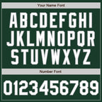 Custom Green White-Gray Bomber Full-Snap Varsity Letterman Jacket photo 6