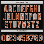 Custom Black Texas Orange-White Bomber Full-Snap Varsity Letterman Two Tone Jacket photo 7